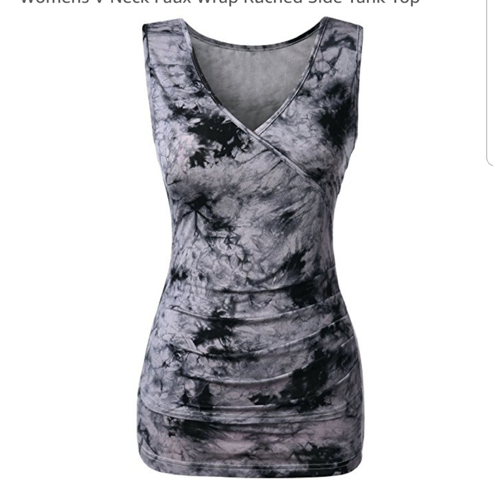 Womens Sleeveless Faux Wrap Summer Top XL